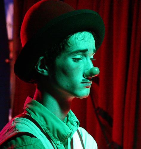 clown backstage